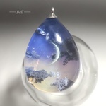 空レジン 雲レジン ネックレス トップ 【宵闇】