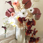 🍀mm様オーダー専用ページです🍀　　ウェディングブーケ　アーティフィシャルフラワー　アーティフィシャルフラワーブーケ　ブライダルブーケ　前撮り　胡蝶蘭　カラー　アンスリウム