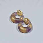 💛💜マーブルピアス