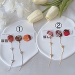 【チョコレート風】【金属アレルギー対応】チョコ風2wayピアスorイヤリング🍫