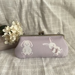 がま口ペンケース＊リメイク品⭐︎うさぎ柄