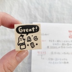 New踊るハニワちゃんの英語はんこ　先生　スタンプ
