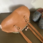レザーがま口バッグ　〜夢花〜　ひねりの色はお好みで