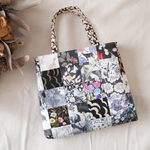 リバティのパッチワークbag(Black&White)