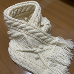 アラン模様のマフラー