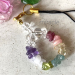 【厄除け＊開運＊幸運】七色ストラップ  ♡天然石ストラップ　NSW216 再販