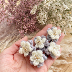 もこもこflowerヘアゴム❁⃘パープル