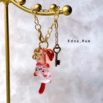 心の扉♥️🗝むにっとノーマル顔🐱ミニバッグチャーム 送料無料 レジン ジャンピング猫