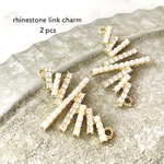 ２pcs★charm・rhinestone link（ リンクコネクターチャーム）