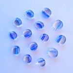 796    ガラスビーズ　ブルーキャッツアイ　縦8~10mm