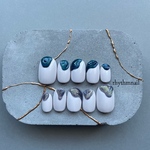 【 offwhite × magnet × nuance 】ニュアンスネイル マグネットネイル ネイルチップ オフホワイトネイル グリーンネイル パープルネイル 白 シンプルネイル 個性派ネイル
