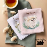 【 自然に囲まれた ペキニーズ 】 パステルカラー ハンカチ　2枚セット　犬　ペット　うちの子　プレゼント
