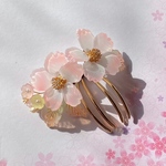 大輪桜の櫛かんざし　ヘアコーム