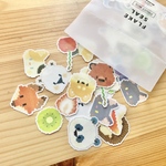 【 マステ素材 】カクカクどうぶつフレークシール
