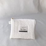 ヌビ生地ポーチ☆生成り 12cmファスナー