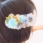 ＊*kazariya＊*爽やかな風に。。blue。＊フラワーピン*＊(m)