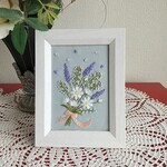 インテリア雑貨　刺繡フレーム　マーガレットの花束