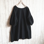 新作！黒花柄レース【サイズも豊富なM～６L　選べる4サイズ】甘めぷっくり　コットンレース袖チュニック　プチオーダーもOK