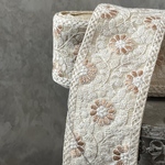 [実物のお色味と違う場合があります] インド刺繍リボン　花　インド刺繍　スパンコール　刺繍リボン　リボン　りぼん　※10月8日よりゆうパケットにて発送