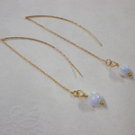 京都オパール♡胡粉♡アメリカンピアス　