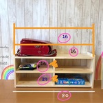 【m12-12様専用】約高さ90cm×幅80cm×奥行き27cm (各段高さ上から約16cm・16・16・29)ミディアム