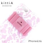 名入れ＆選べるリボン付きレース柄スマホケース【iPhone6/iPhone6s】