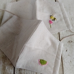 kinako2412様専用☆送料無料☆涼感加工　立体マスク 大人用 ２枚セット 刺繍 