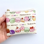 感謝セール品❤️マカロンパンダ🐼　  便利ラミネート ミニポーチ　10cmファスナー