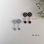 糸ボタンの2wayピアス