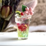 254 ＊爽やか春の桜ソーダ＊　ミニチュア　ドリンク　スイーツ　シルバニア　ドールハウス　ねんどろいど　リカちゃん　レジン