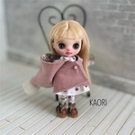 プチブライス　アウトフィット　ポンチョの3点セット　ハンドメイド　服