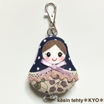 マトリョーシカ の リール キーホルダー 【マトリョシカ】 藍紫