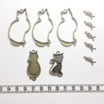 【素材・パーツ】猫づくし*10個セット