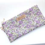 LIBERTY　リバティ　Betsy　ベッツィ　パープル　中布・内ポケット・カードポケット付きポーチ　★通帳ポーチに♪