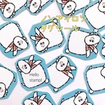 流し目うさこのお名前タグシール 洗濯可 ノンアイロン