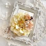 結婚式＊卒業＊入学式＊新作コサージュ＊ダリアと薔薇のコサージュパールを添えて。無料ラッピングあり