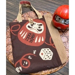福だるま柄の手ぬぐいのトートバッグ　　　　　ハンドメイド
