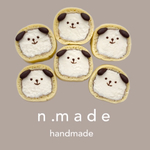 こいぬのロールケーキ【ブローチ加工】