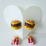 JACK★POT🍔ハンバーガー＆ポテト🍟ゆらゆらピアス♪