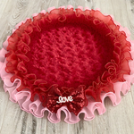 Valentine 2wayカフェマット✨犬用　円形（直径56センチ程）