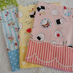 限定＊お買い得＊  20×30cm おにぎり柄 スイーツ柄  水玉 ランチョンマット 3枚セット