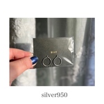 【SILVA950】月の輪/鎚目 ・ピアス/直径 13mm
