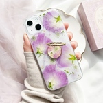 【特集掲載】スイートピー【乳白色背景】【リング】【数量限定】春の門出 押し花スマホケース 全機種対応