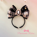 カチューシャ💖ブラックチェックツイード🎀