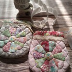まぁるい小さな巾着（グレー）