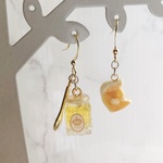 にゃんこパンケーキとはちみつのピアス イヤリング