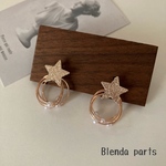 SALE【1ぺア】ピアス　パールフープスターピアス