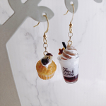 チョコパフェとプレーンマフィンのピアス またはイヤリング