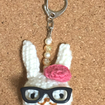 文学少女うさぎキーホルダー