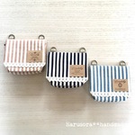 【再販71】工夫いっぱい移動ポケット3種☆ストライプ☆ハンカチティッシュ入れ